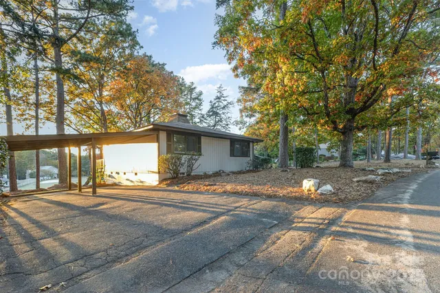 a view of a wooden street from a window