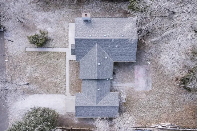 a bird view of a house