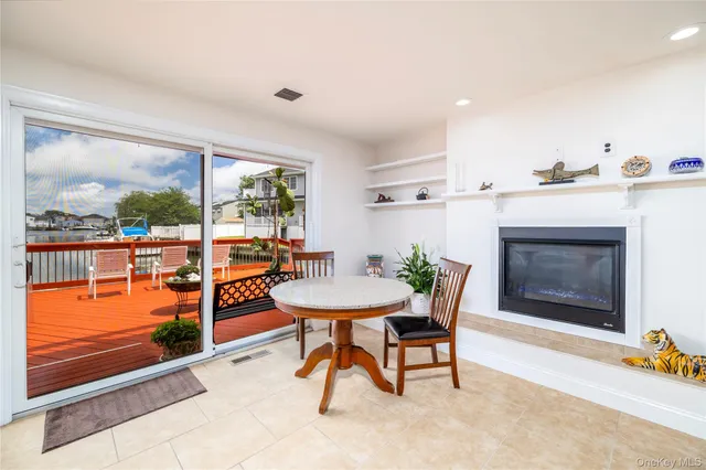 a view of a livingroom with a chandelier