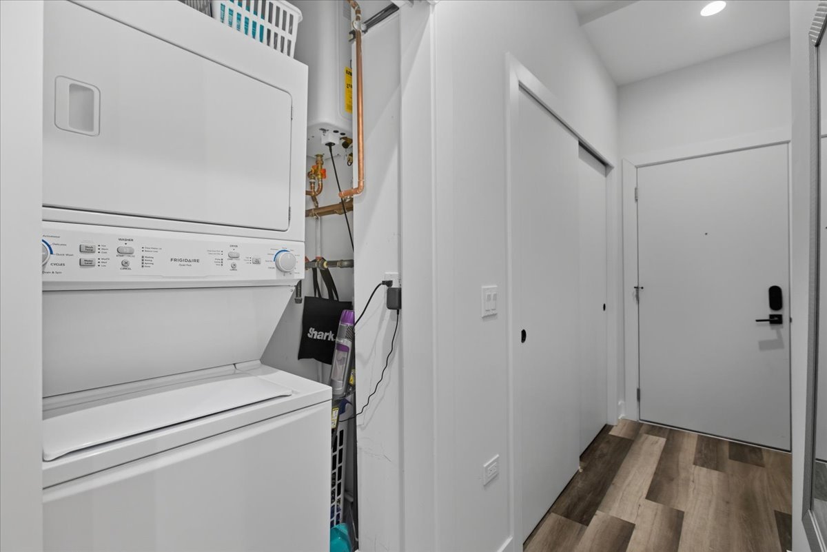 2317 North Clark Street, Unit 410 Chicago, IL 60614 - Photo 12 of 16 a view of storage and utility room with washer and dryer