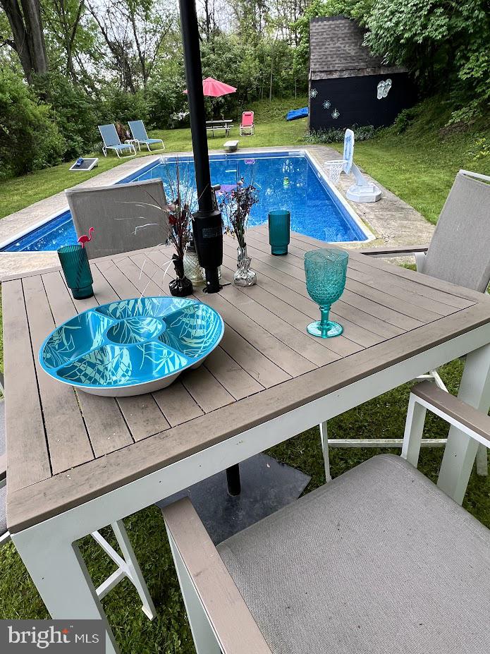 3059 Back Run Road Manheim, PA 17545 - Photo 9 of 19 a view of backyard with swimming pool and outdoor seating