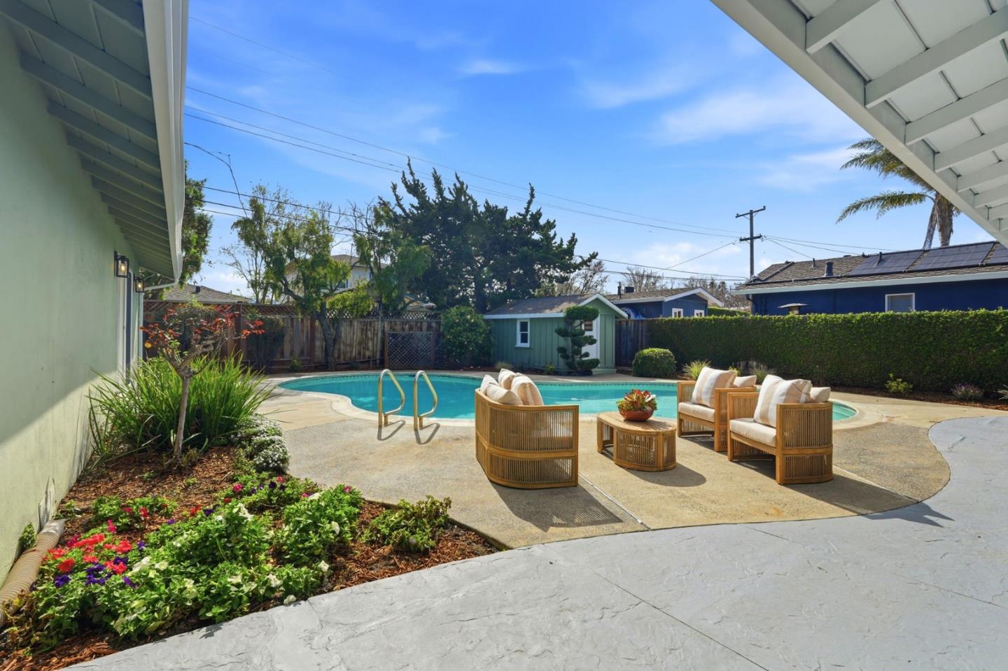 1380 Ridgeley Drive Campbell, CA 95008 - Photo 33 of 39 a view of a backyard with sitting area and furniture