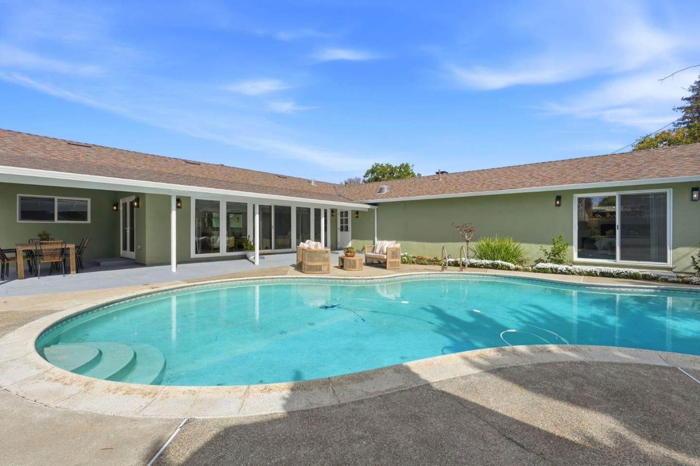1380 Ridgeley Drive Campbell, CA 95008 - Photo 34 of 39 a view of a house with a swimming pool