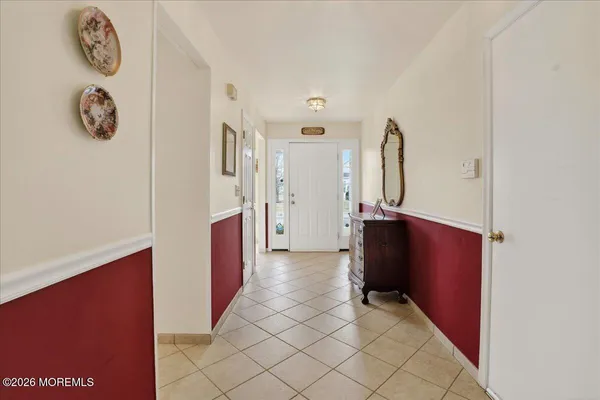 a view of a hallway with elevator