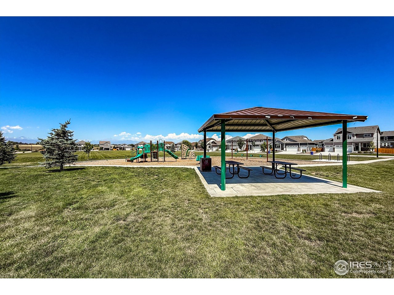 2287 Murray Street Mead, CO 80542 - Photo 37 of 38 a view of swimming pool with lawn chairs under an umbrella