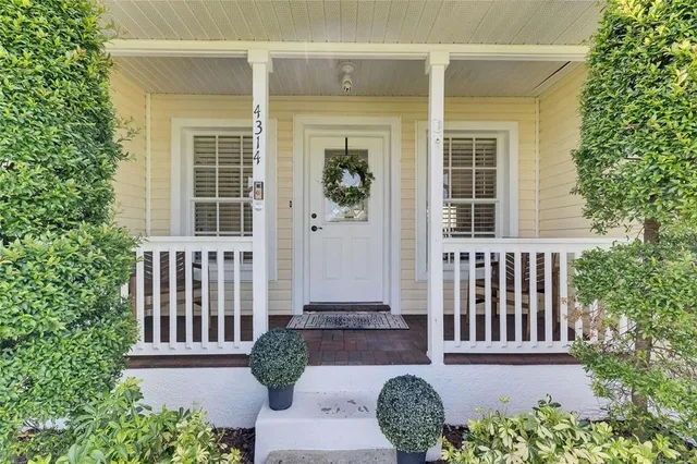 front view of a house with a porch