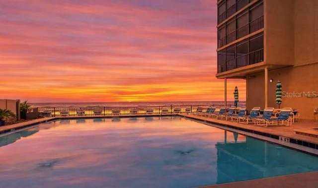 an ocean view with residential building and ocean view