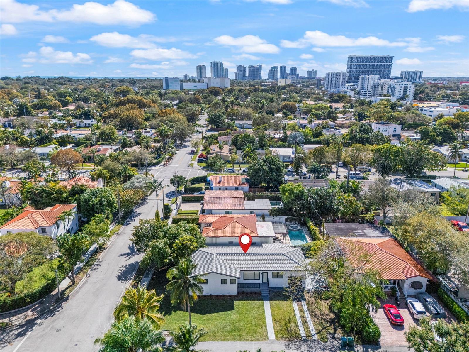 2500 Southwest 23rd Terrace Miami, FL 33145 - Photo 33 of 36 an aerial view of residential houses with outdoor space and trees