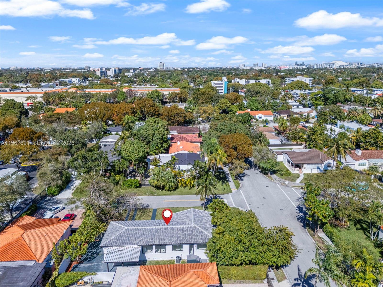 2500 Southwest 23rd Terrace Miami, FL 33145 - Photo 35 of 36 an aerial view of residential houses with outdoor space and trees