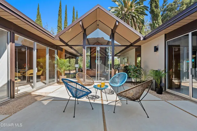 a outdoor space with furniture