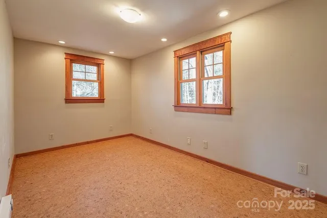 an empty room with a window