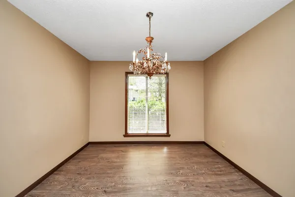 en view of an empty room with a window