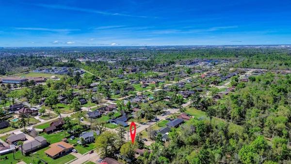 an aerial view of multiple house