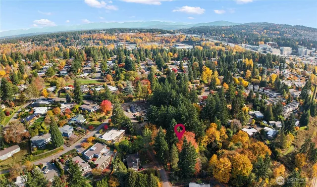 a view of a city with tall buildings