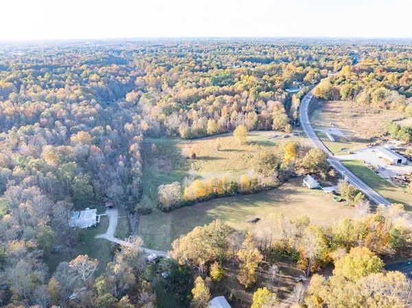 an aerial view of field