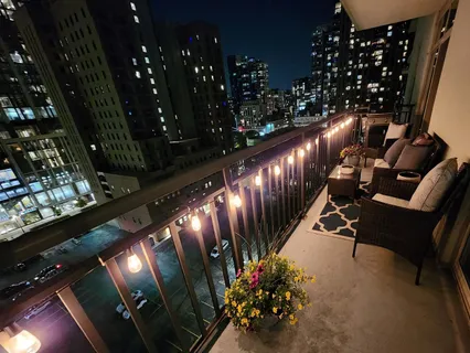 a view of a balcony
