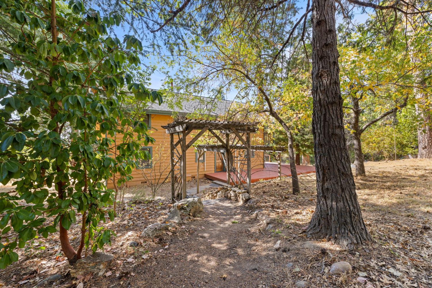 8061 Happy Valley Road Somerset, CA 95684 - Photo 42 of 66 a backyard of a house with lots of green space