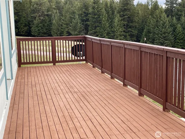 a view of wooden deck