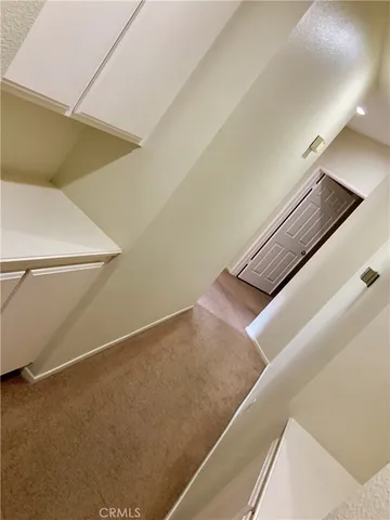 a view of a room with a window