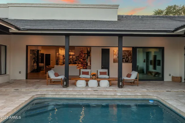 a view of a living room with seating space