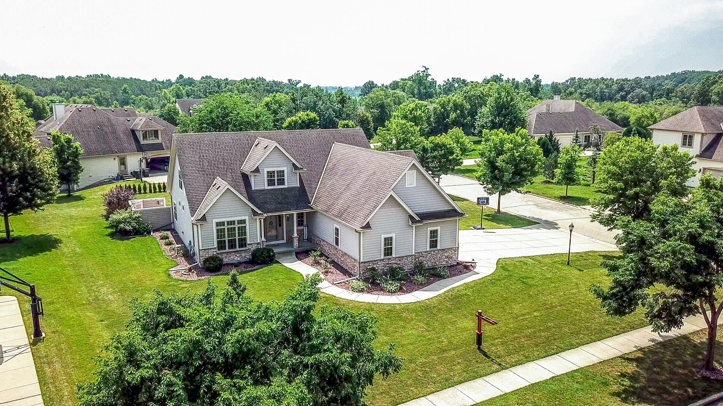 9729 West Prairie Grass Way Franklin, WI 53132 - Photo 2 of 85 Front Aerial View