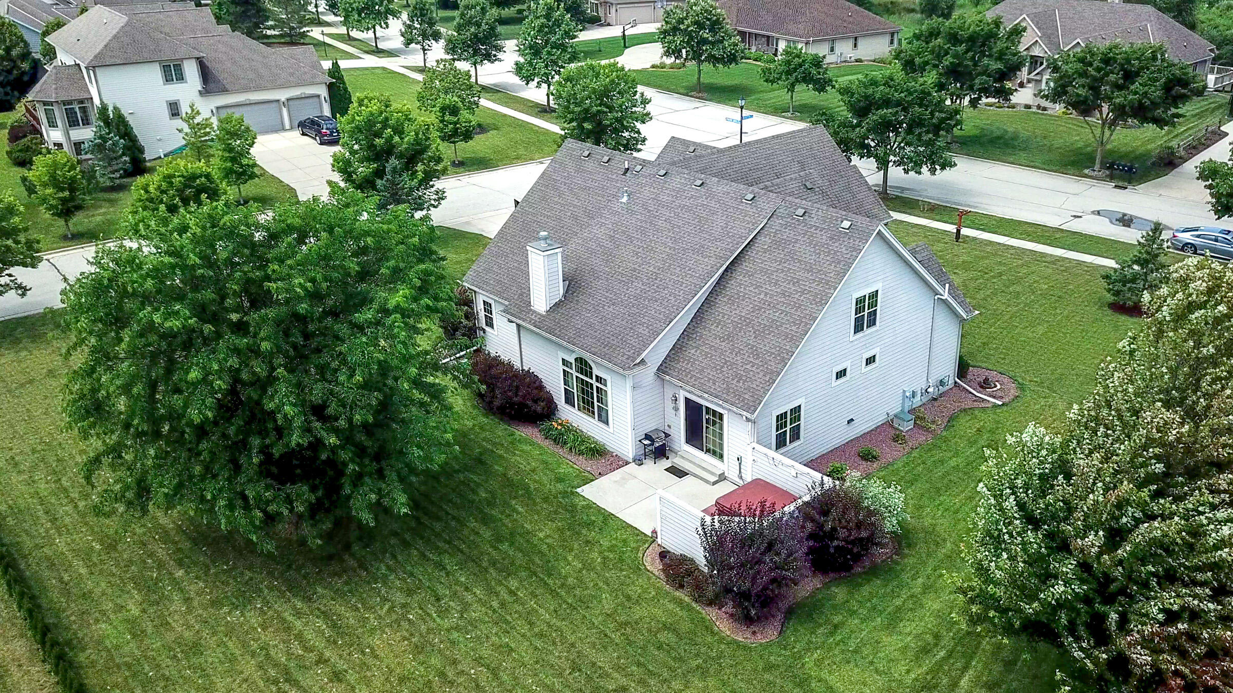 9729 West Prairie Grass Way Franklin, WI 53132 - Photo 3 of 85 Rear Aerial View