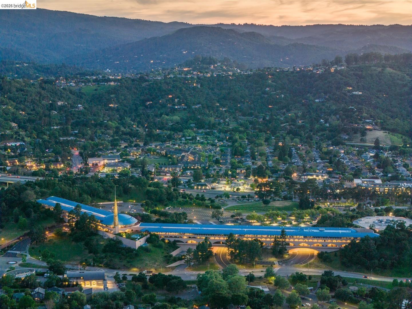 319 North San Pedro Road San Rafael, CA 94903 - Photo 48 of 60 aerial view at dusk of a mountain view
