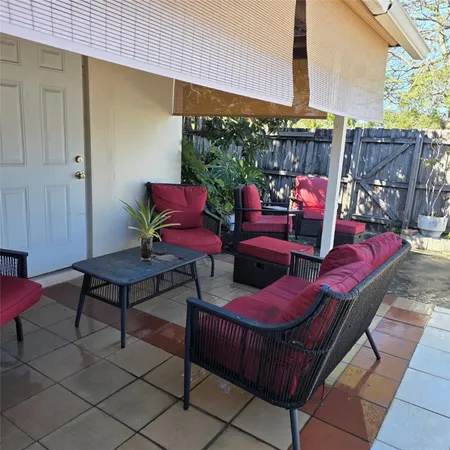 a outdoor space with patio the outdoor seating