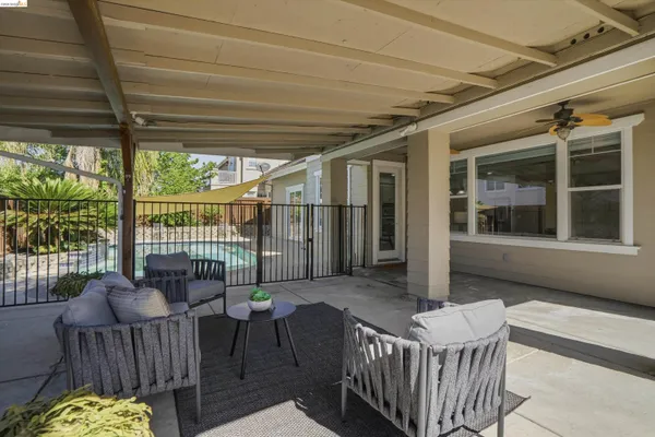 a house view with a outdoor space