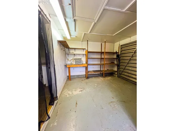 a view of storage and utility room