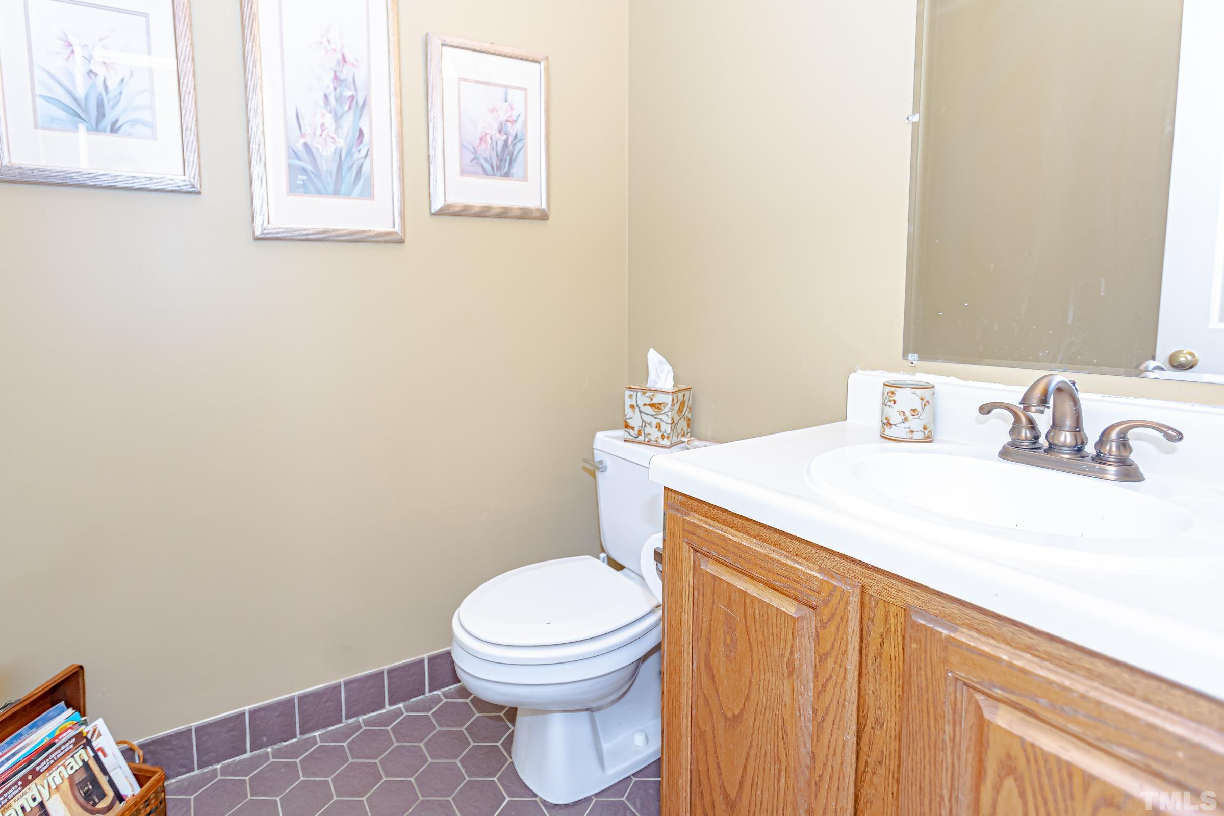 410 Weathergreen Drive Raleigh, NC 27615 - Photo 12 of 44 a bathroom with a sink and a toilet