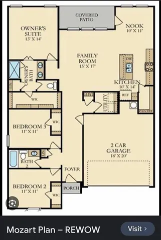 an empty room with closet and wooden floor