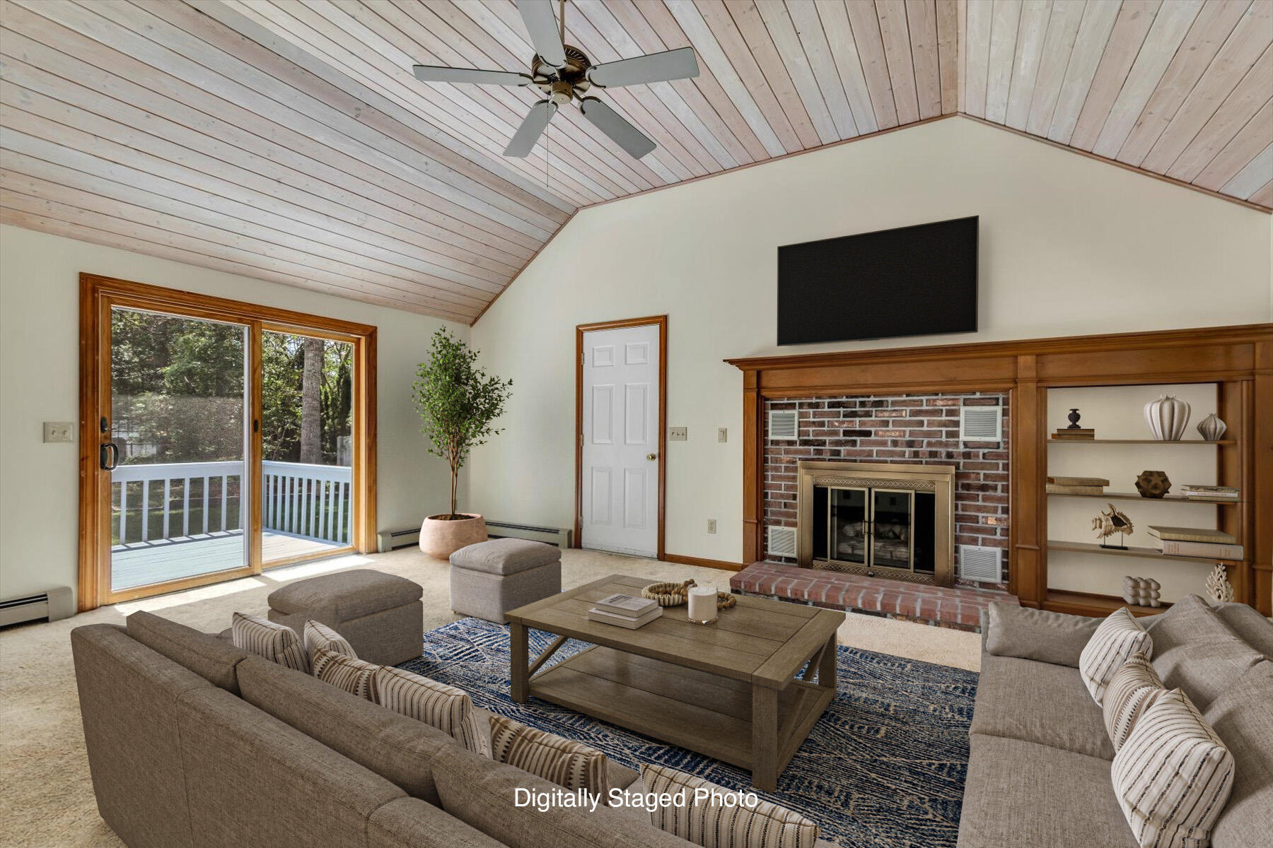 18 Pheasant Run Road Harwich, MA 02645 - Photo 4 of 51 a living room with furniture flat screen tv and a fireplace