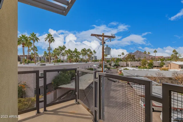 a view of a building with a street