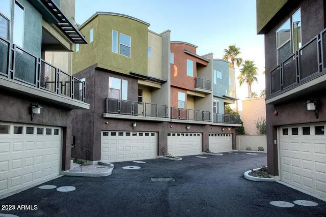 a view of a building with many windows