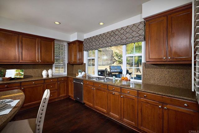 a bathroom with a sink a mirror and a potted plant