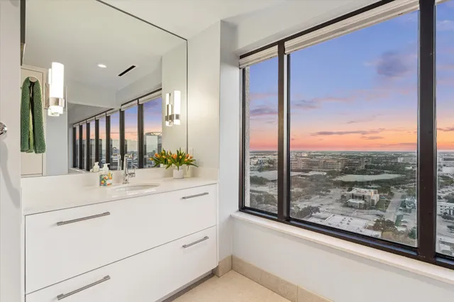 a bathroom with a bathtub and shower