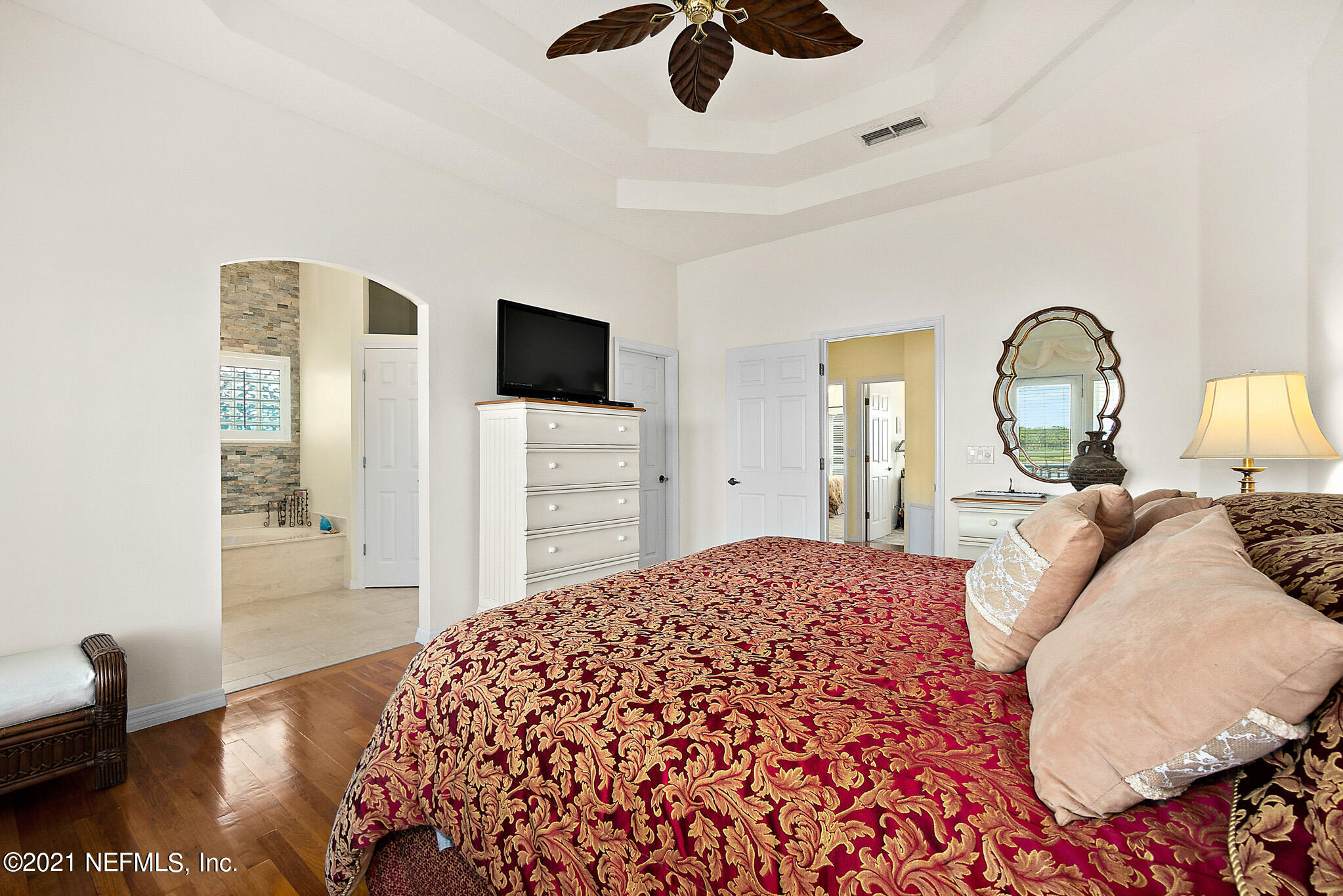 9269 July Lane St. Augustine, FL 32080 - Photo 41 of 105 a bedroom with a bed and a television