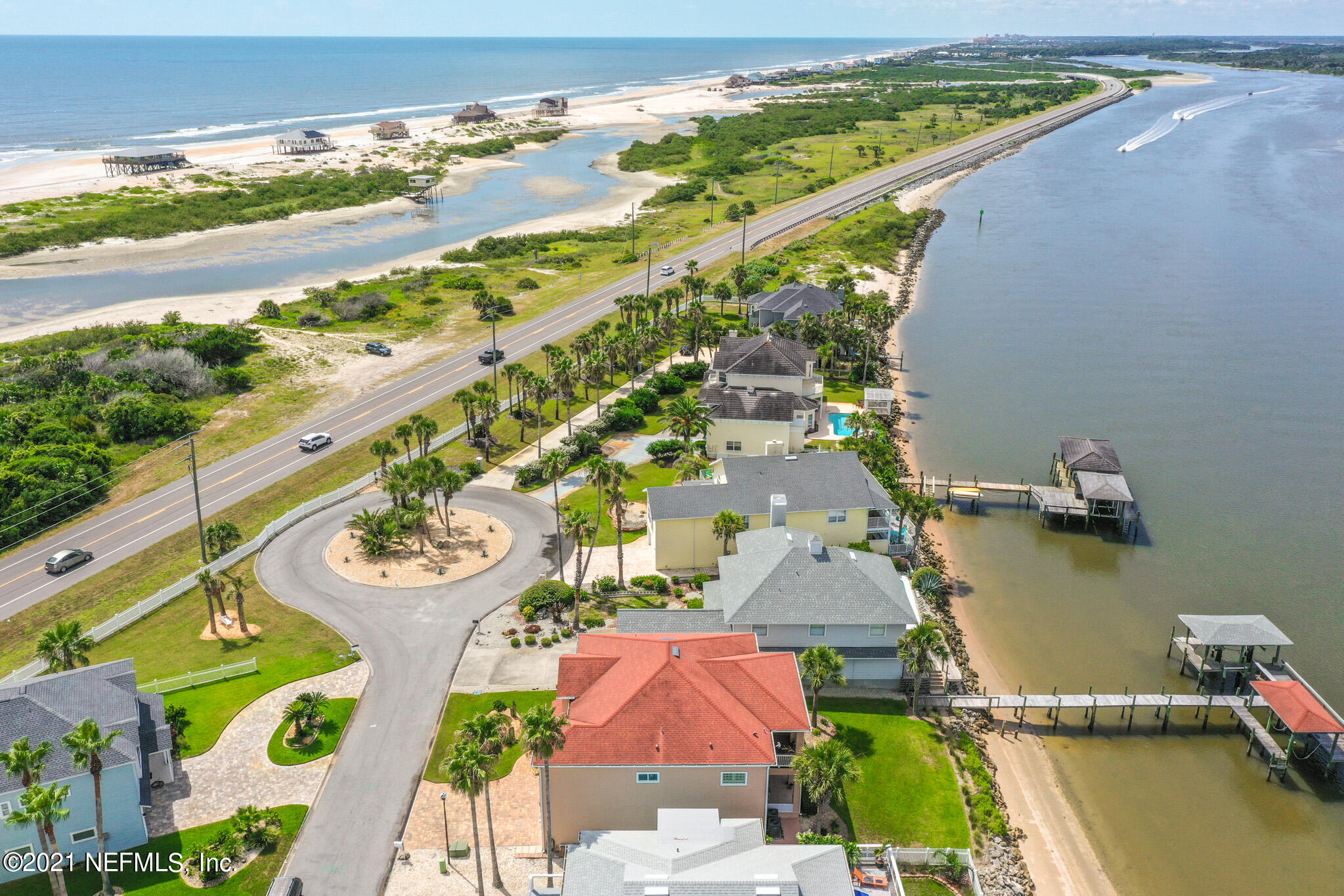 9269 July Lane St. Augustine, FL 32080 - Photo 85 of 105 an aerial view of a house with a ocean view