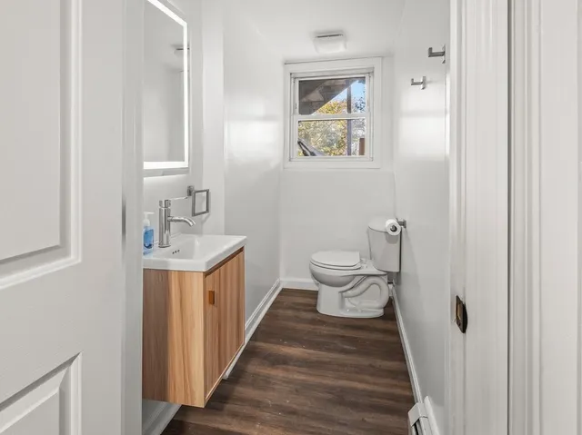 a bathroom with sink and a toilet