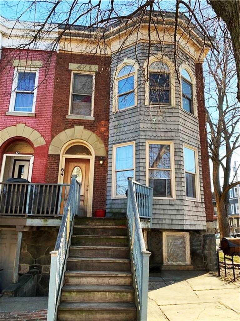 a front view of a house