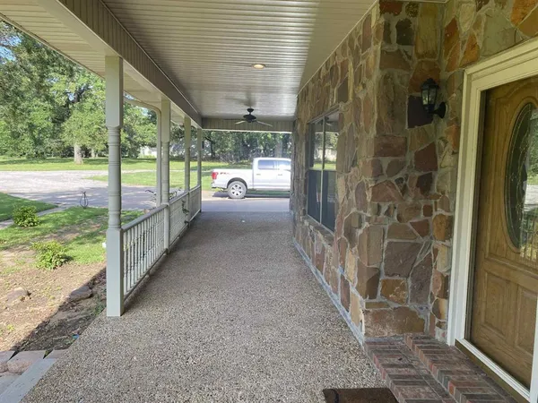 a view of a porch