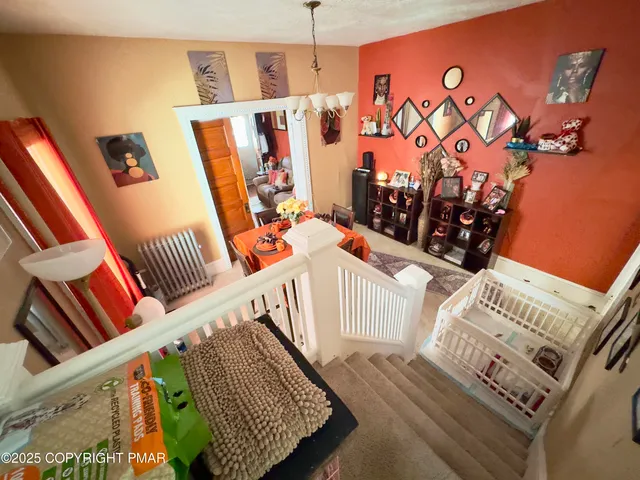 a living room with furniture and a couch