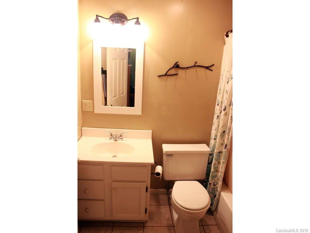 185 Loop Road Clyde, NC 28721 - Photo 17 of 24 a bathroom with a toilet a sink and mirror