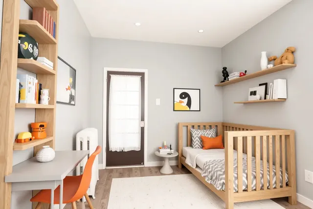 a bedroom with furniture and a couch