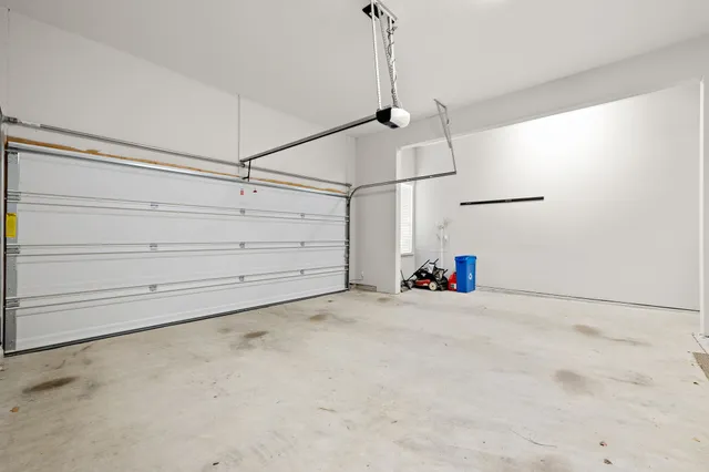 a view of a empty room with storage