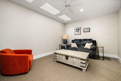 a room with a bed and couch