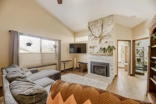 a living room with furniture or fireplace and a flat screen tv