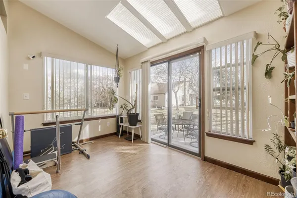 a view of workspace with large windows