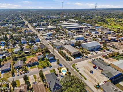 an aerial view of a city